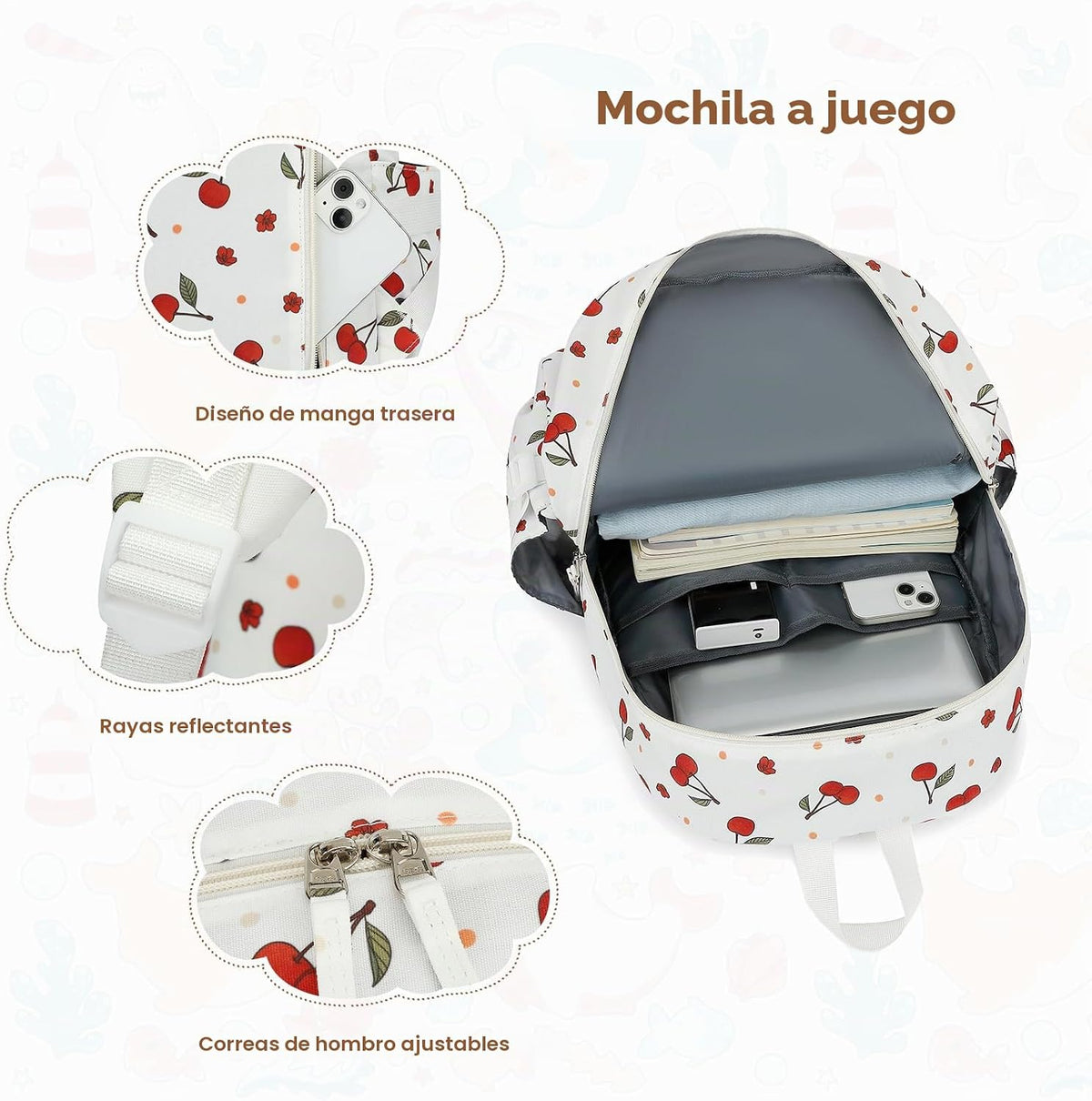 Somago Juego de equipaje para niños de 4 piezas con mochila para ni...