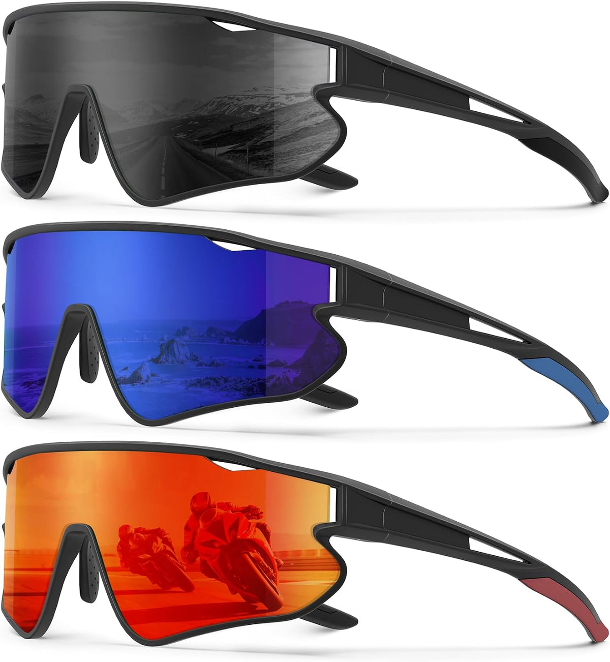 KALIYADI Gafas de sol polarizadas para hombre para correr, gafas de...