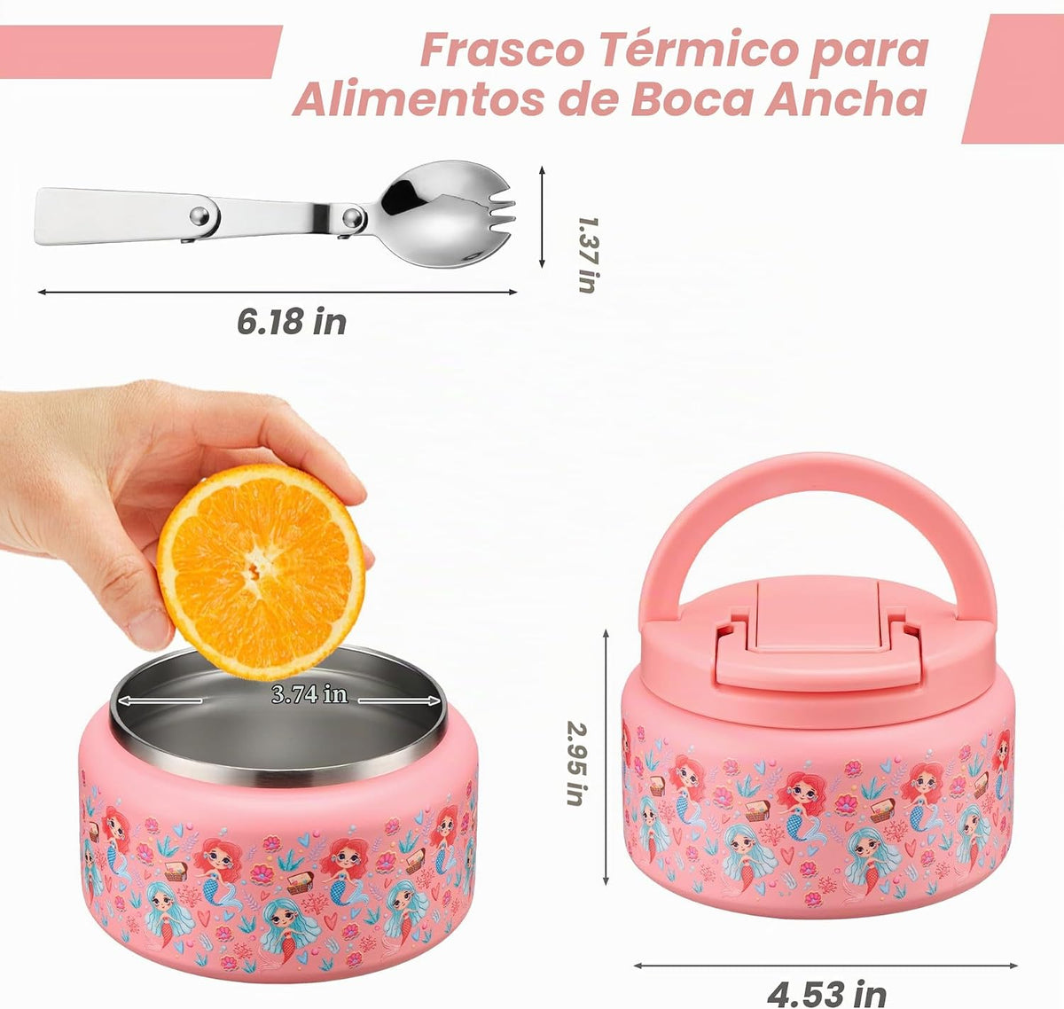 BABHAMNESS Termo de sopa de 13.5 onzas para comida caliente, para n...