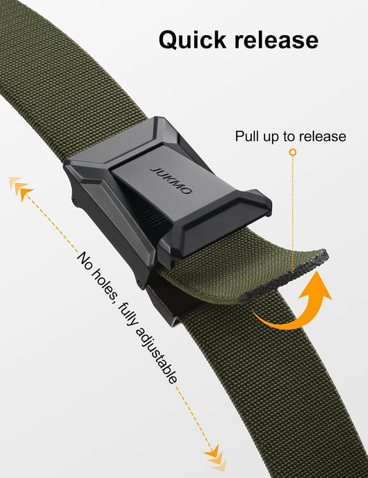 JUKMO - Cinturón táctico elástico para hombres, cinturón rigger mil...