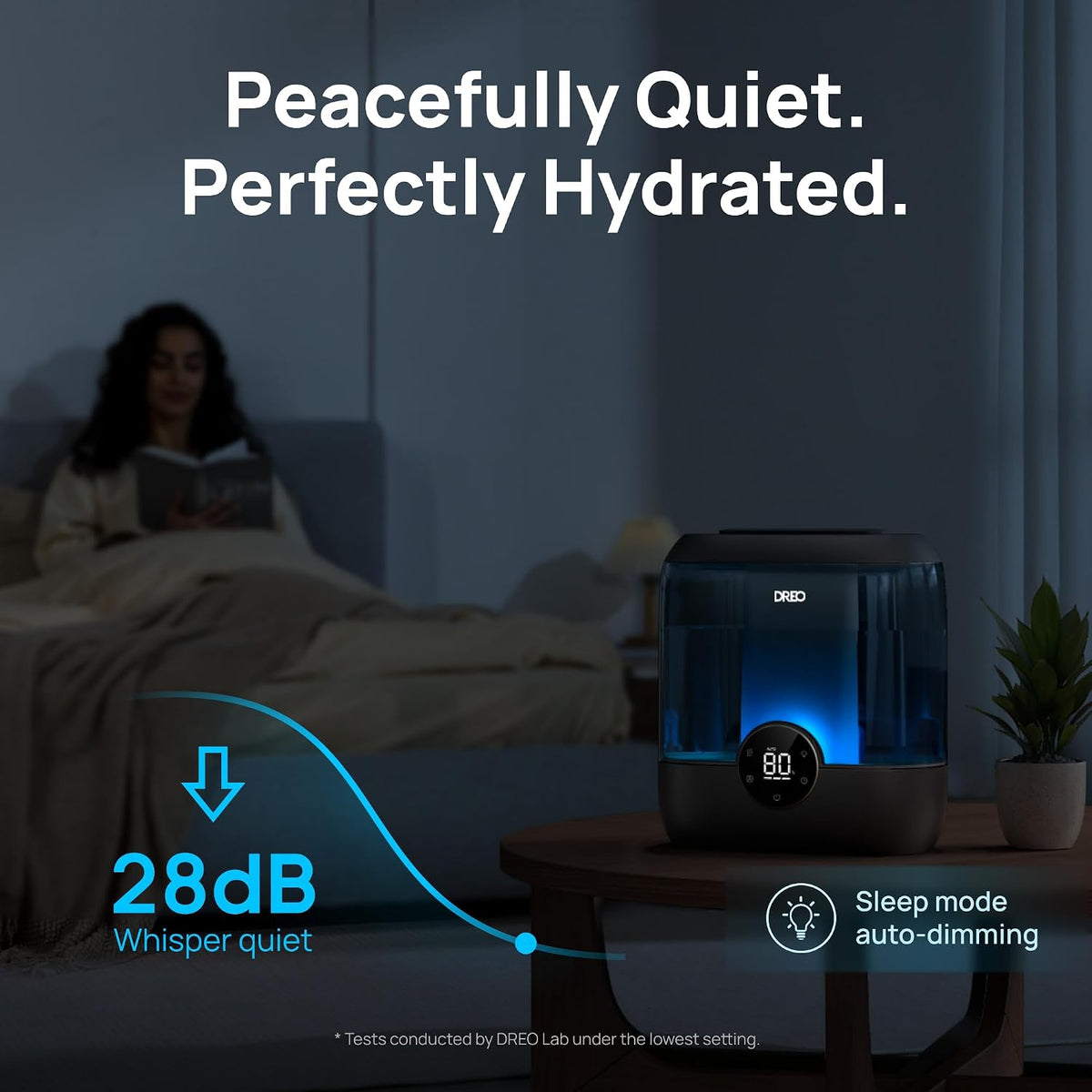 Dreo Humidificadores de llenado superior de 6 L para dormitorio, ti...