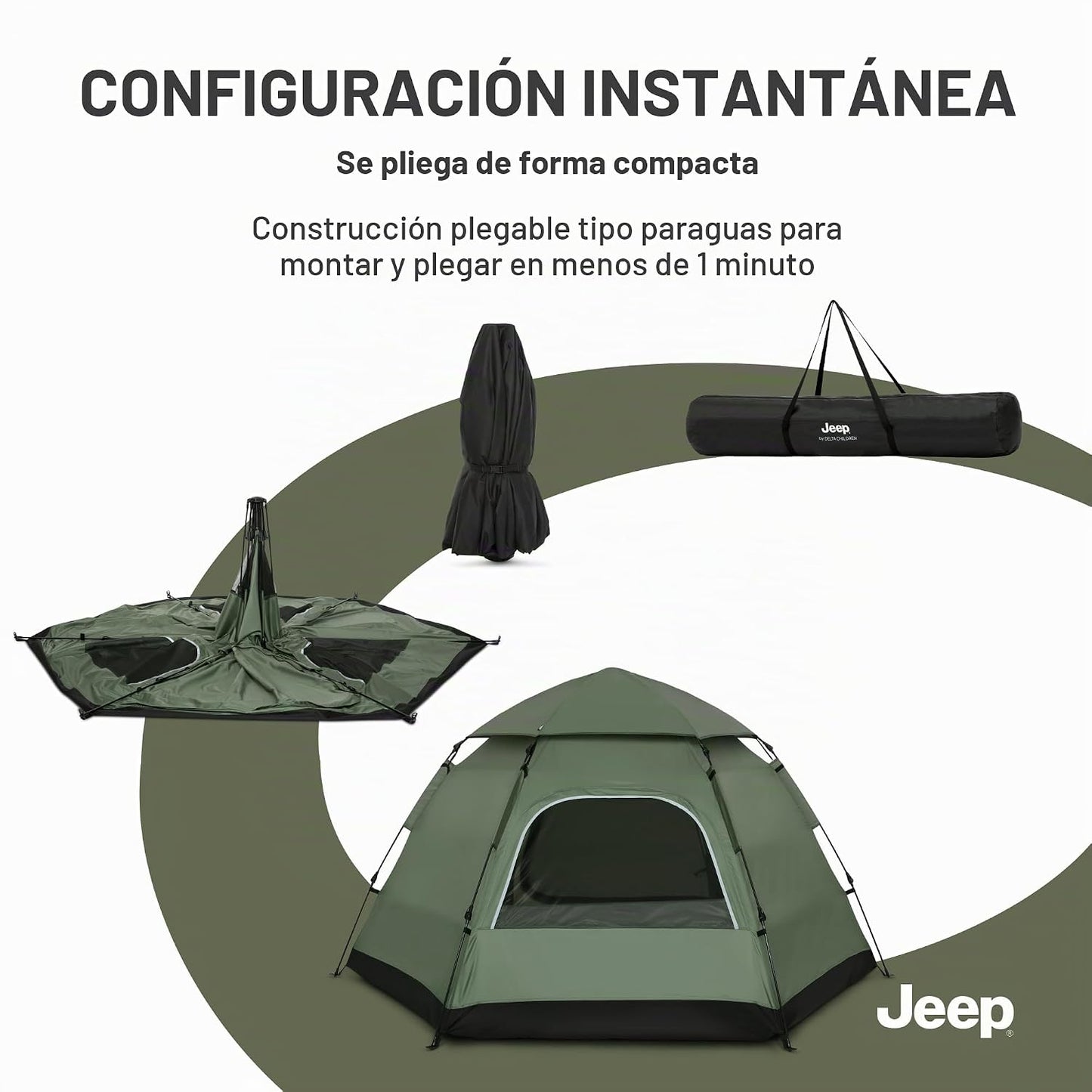 Delta Children - Tienda de campaña instantánea desplegable para 4 p...