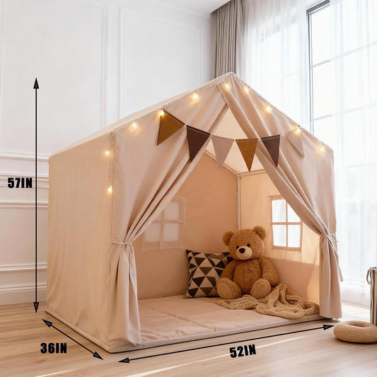 Tienda de campaña para niños, casa de juegos interior con tapete\/l...