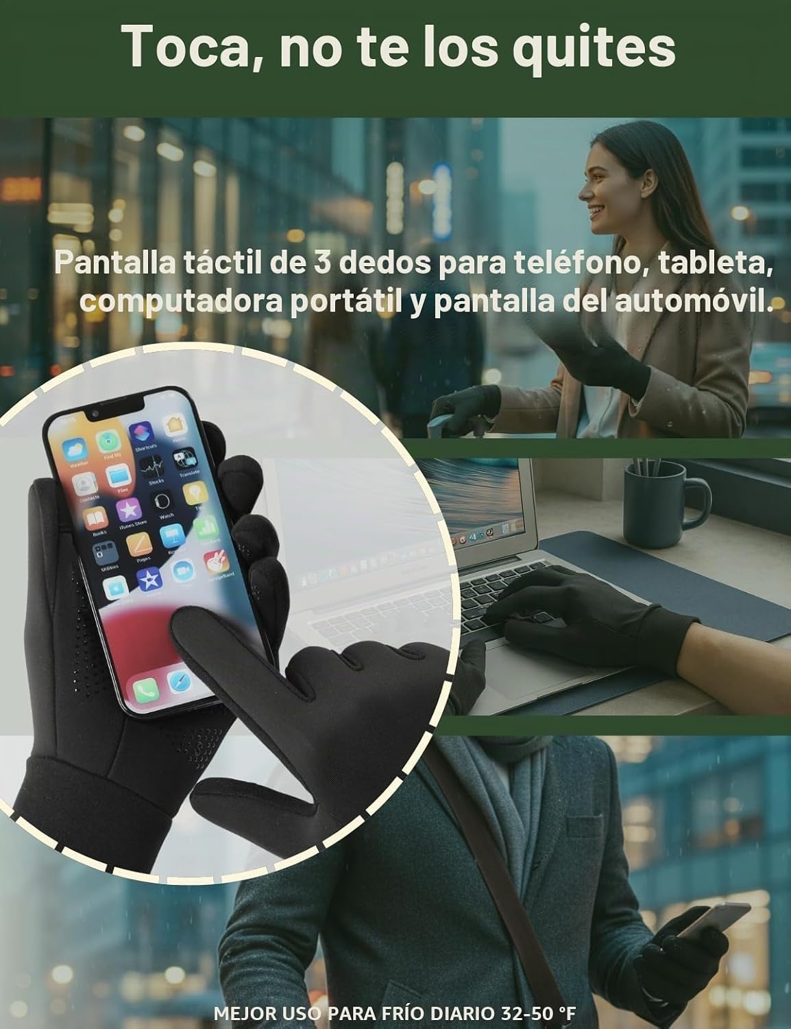 Aerynx Guantes de invierno para mujeres y hombres, para clima frío,...