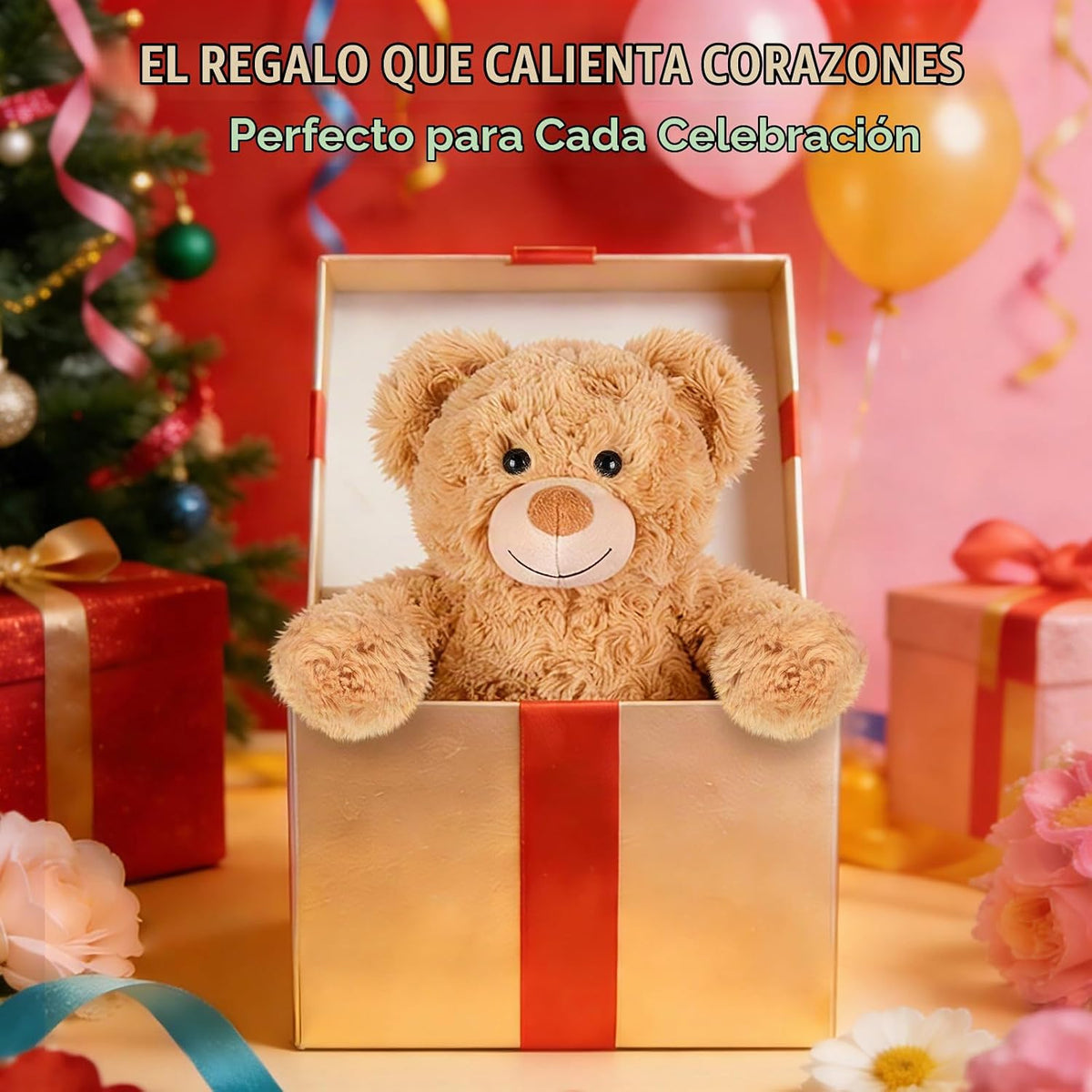 SuzziPals Almohadilla térmica de oso de peluche para calambres de p...