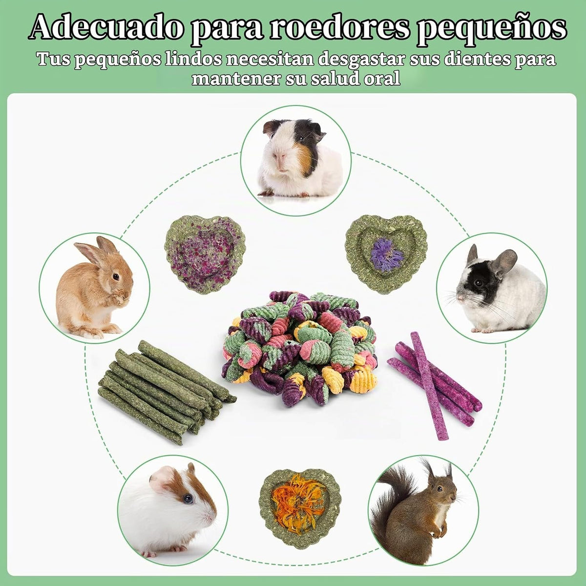 VESPRO Juguetes de conejo para conejos, juguetes masticables de con...