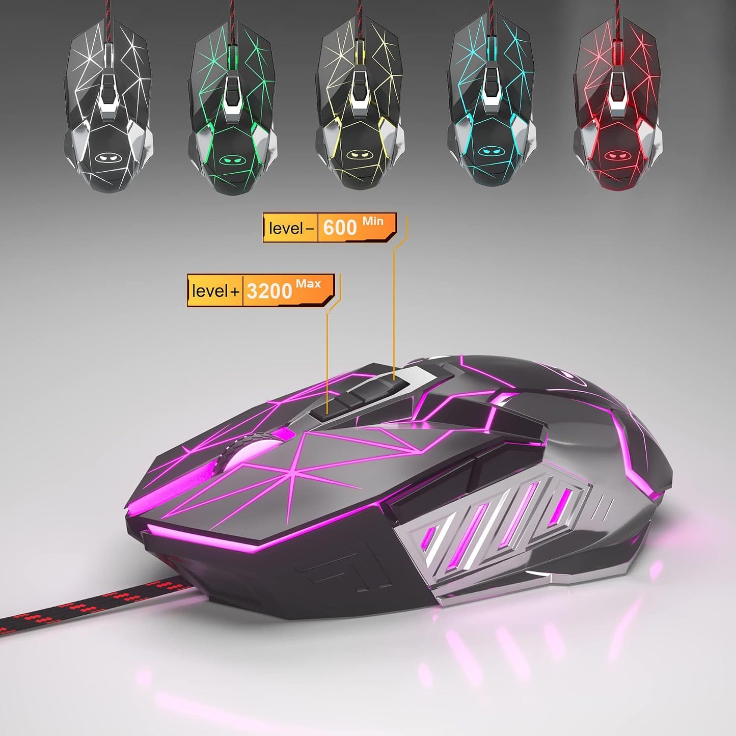 Combo de Teclado Mecánico y Mouse para Gaming de Máquina de Escribi...