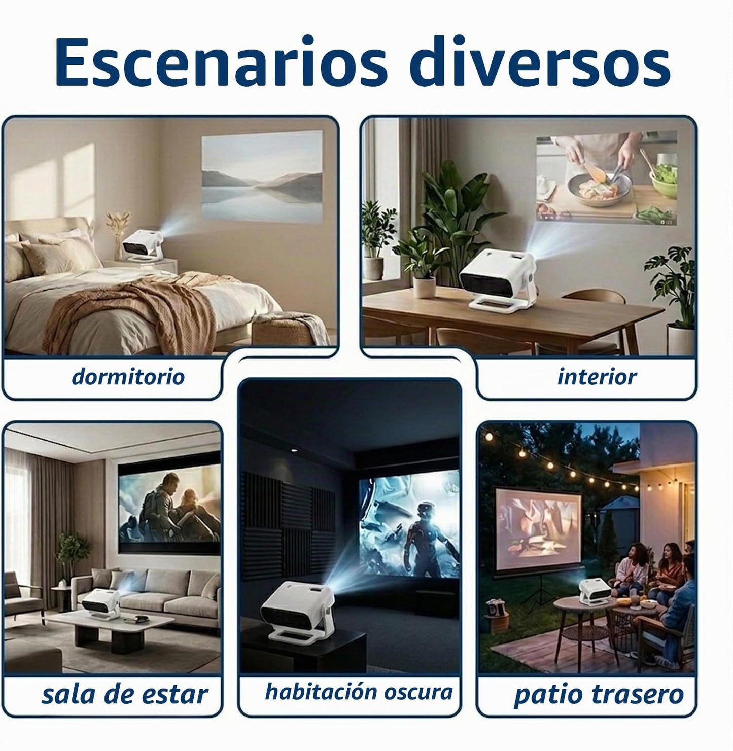 Wielio Proyector inteligente 2026 Android TV con WiFi 6 y Bluetooth...