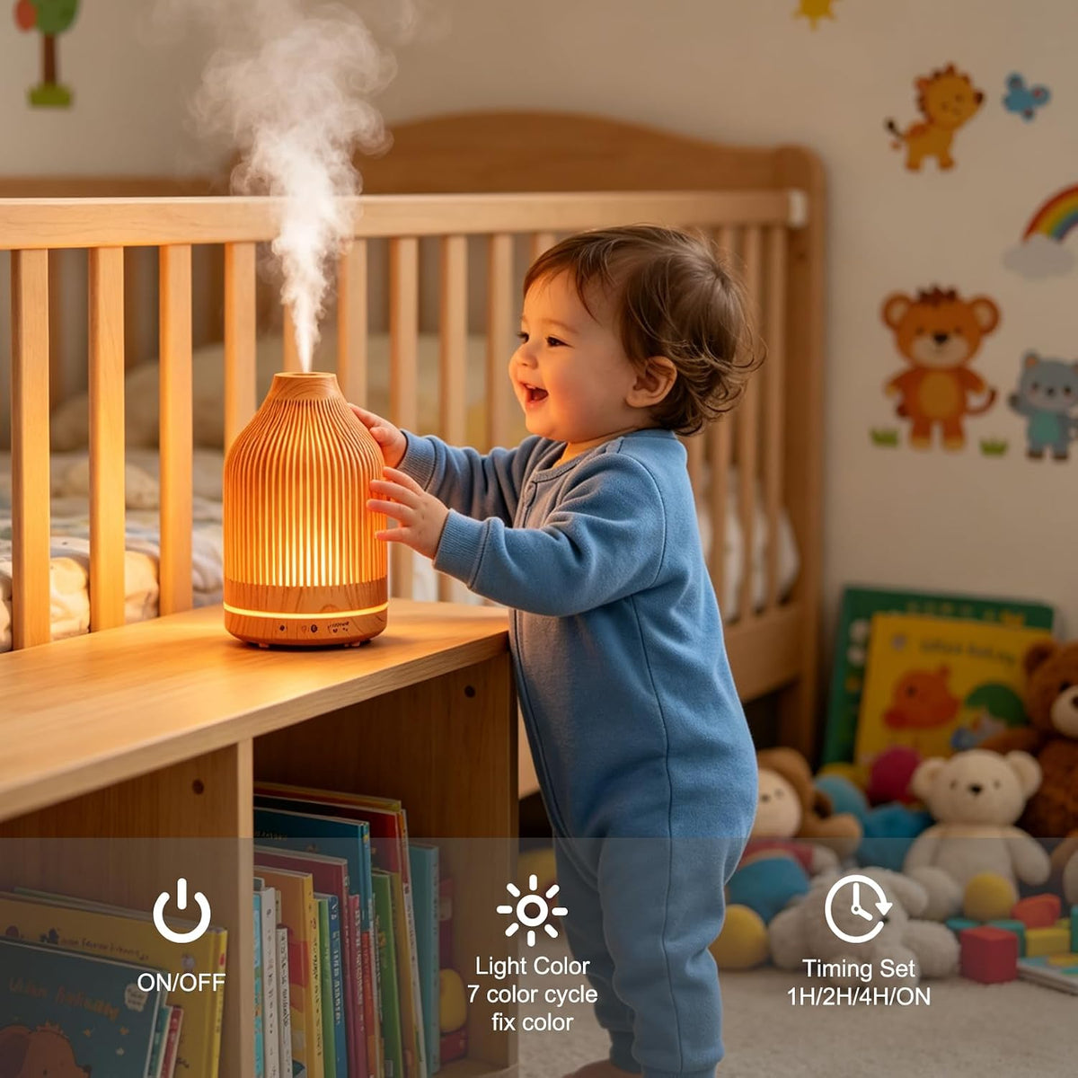 Diffuserlove Difusor de aceite esencial, humidificador de aroma peq...