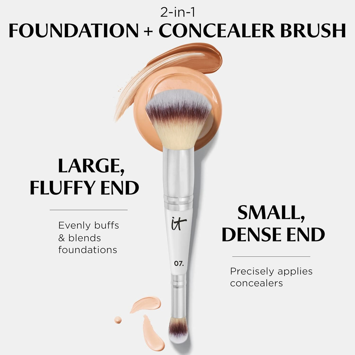 It Cosmetics, brocha perfección de complexión de lujo y divina Nº 7...