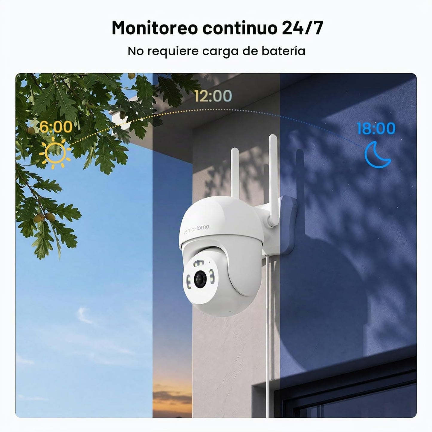 Cámara de seguridad para exteriores 4K 8MP, cámara WiFi para sistem...