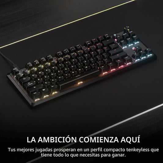 Corsair K70 CORE TKL RGB Teclado mecánico con cable para juegos sin...