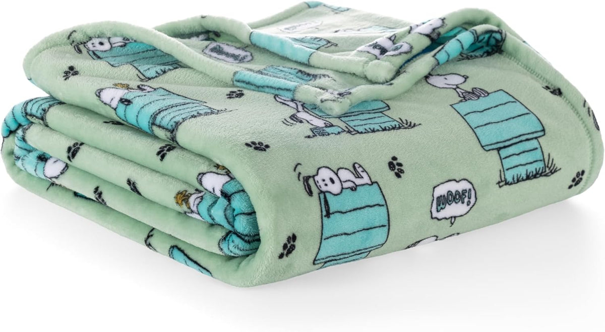 Berkshire Peanuts® VelvetLoft® - Manta de felpa de Snoopy con lindo...