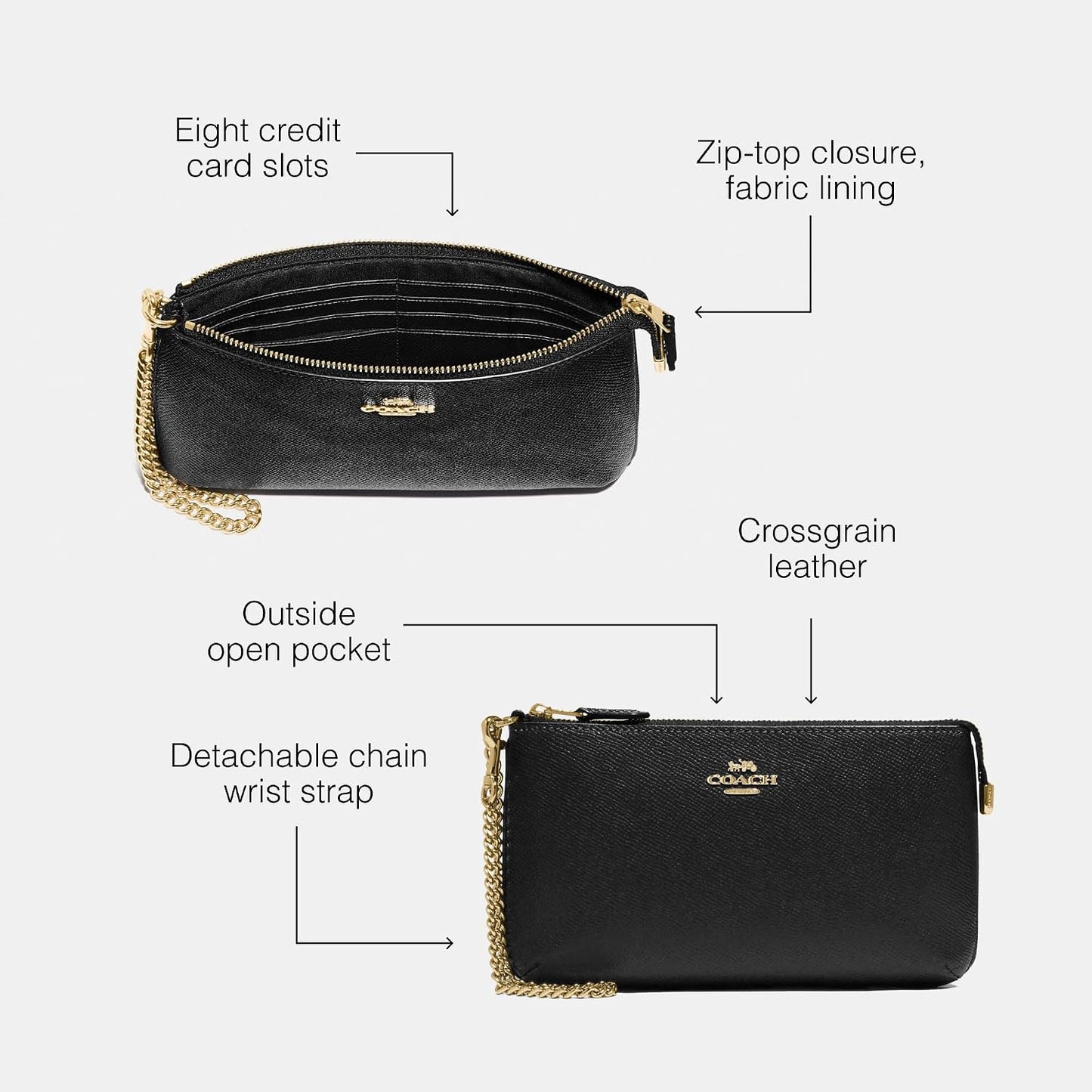 Coach Cartera Grande para Mujer con Cadena W