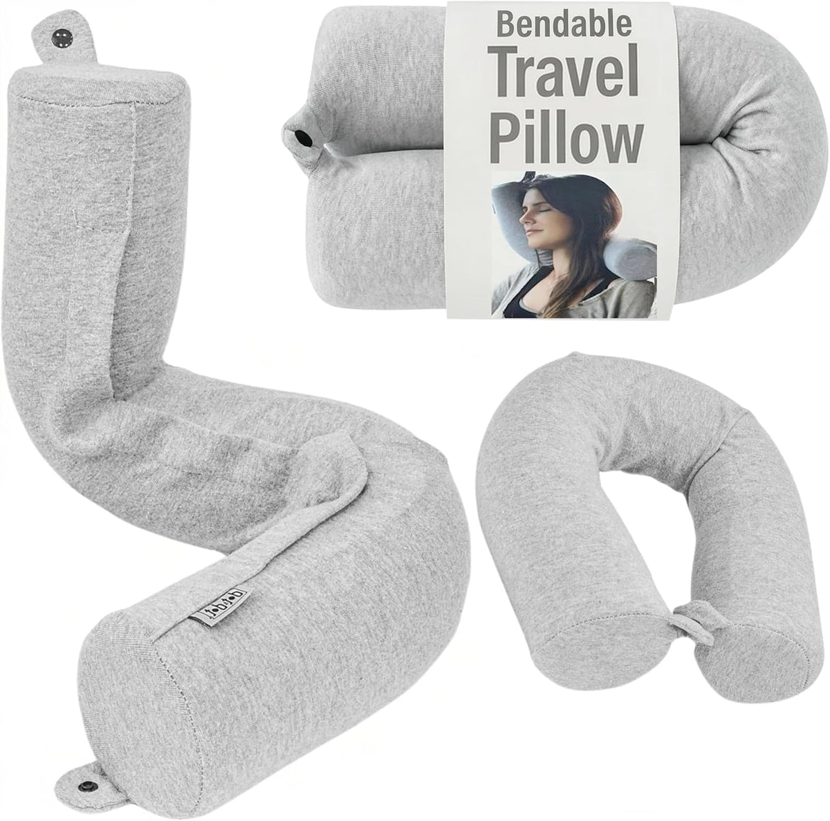 Dot&amp;Dot Almohada de viaje de espuma viscoelástica Twist para av...