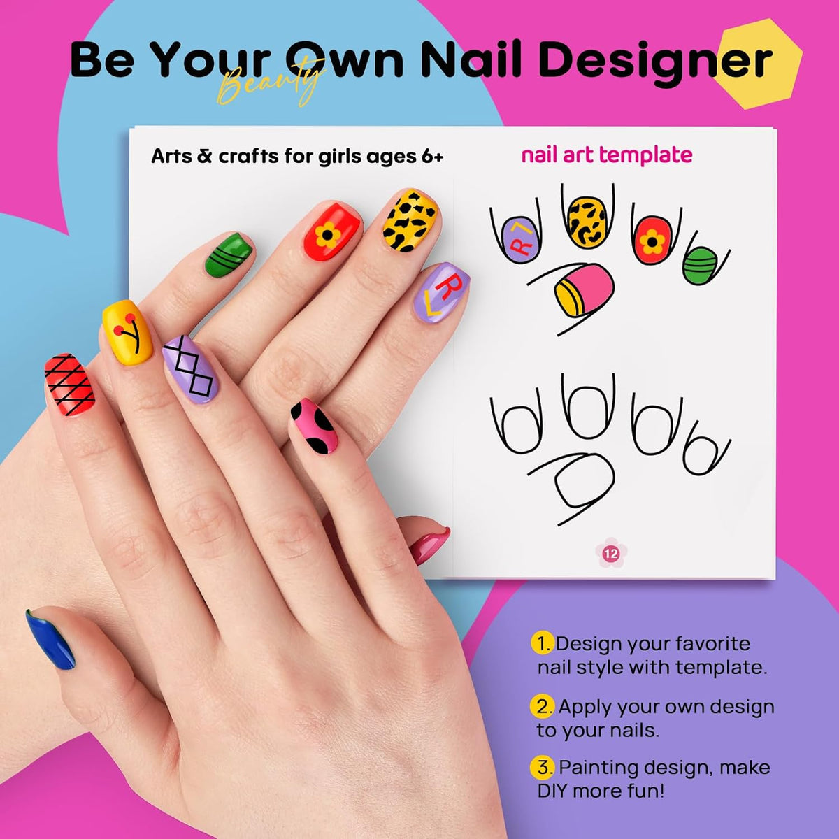 Tomons Juego de esmaltes de uñas, 8 colores todo en uno, kit de art...
