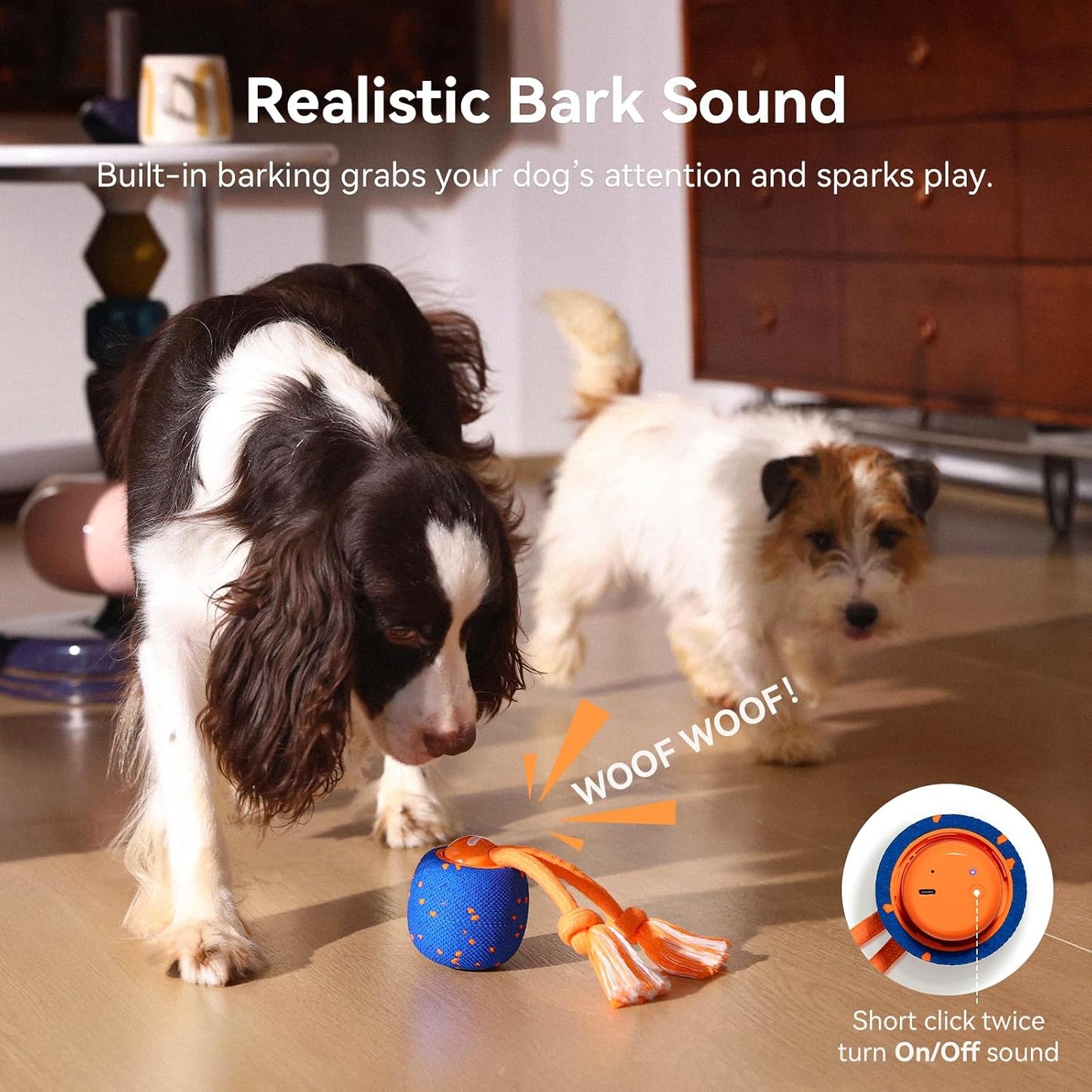 Cheerble Juguete interactivo inteligente para perros, bola de rollo...