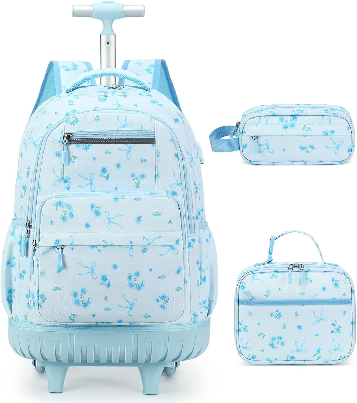 ACESAK Mochila con ruedas para niñas, mochila escolar con ruedas en...