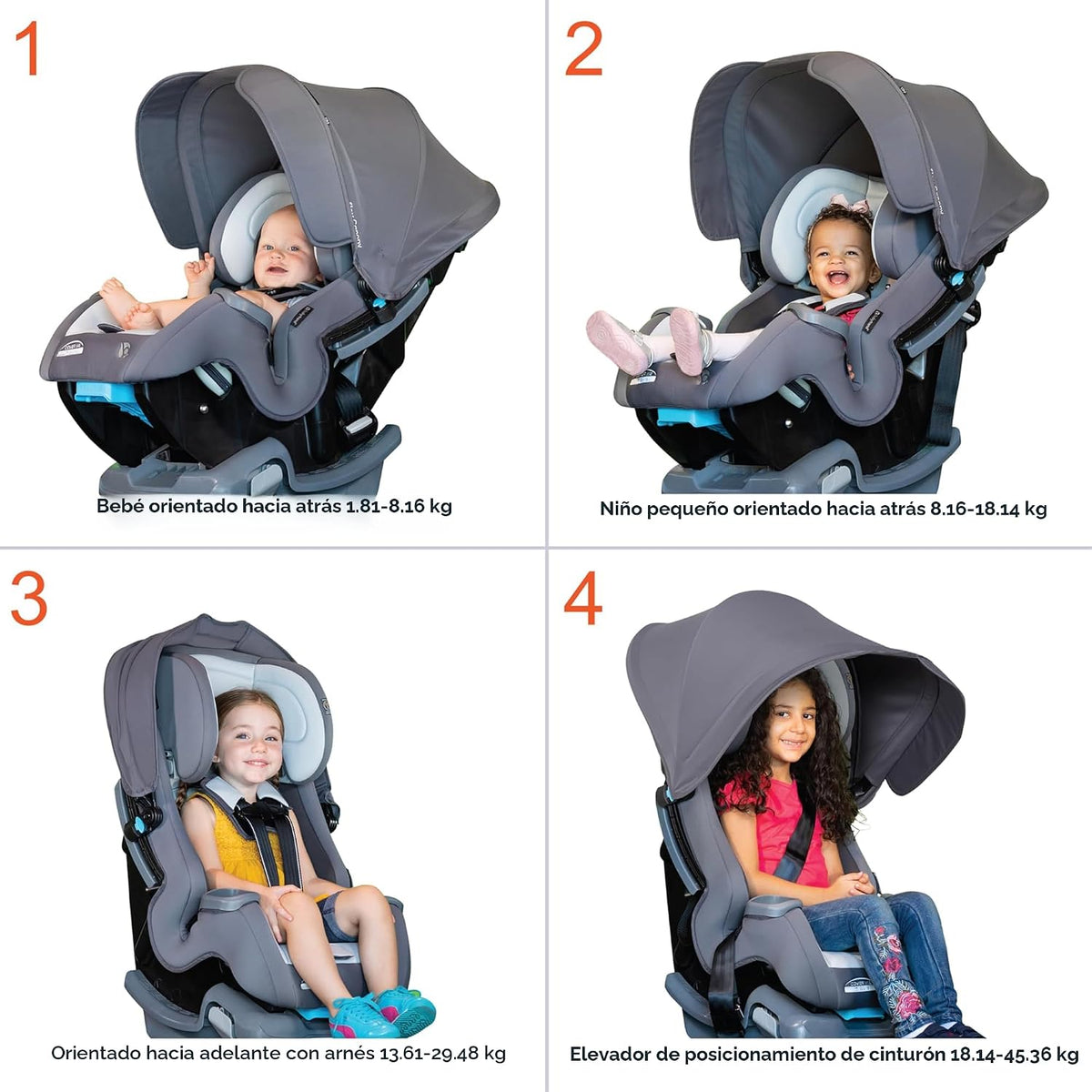 Baby Trend Cover Me™ Asiento convertible 4 en 1 para automóvil, Vespa