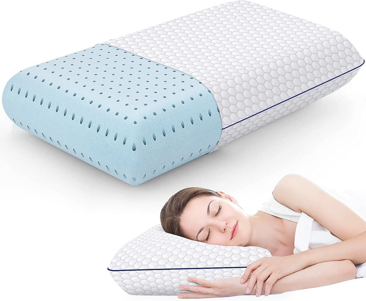 CushyOasis - Almohadas de espuma viscoelásticas para dormir de lado...