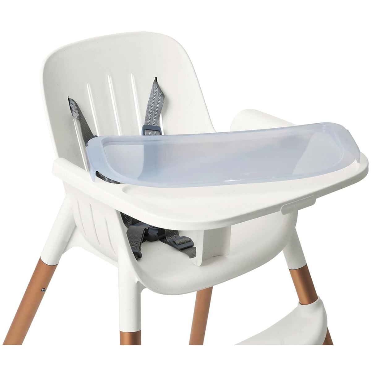 Silla alta PEG Poke - Polar (blanco y dorado) | Moderno y fácil de...