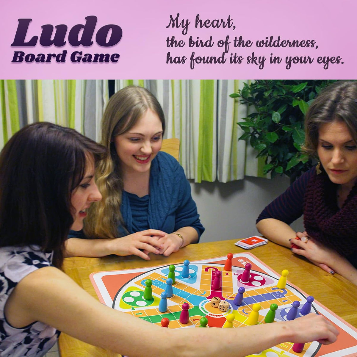 Juego de mesa Ludo de 20 pulgadas, juego de Ludo para adultos para...