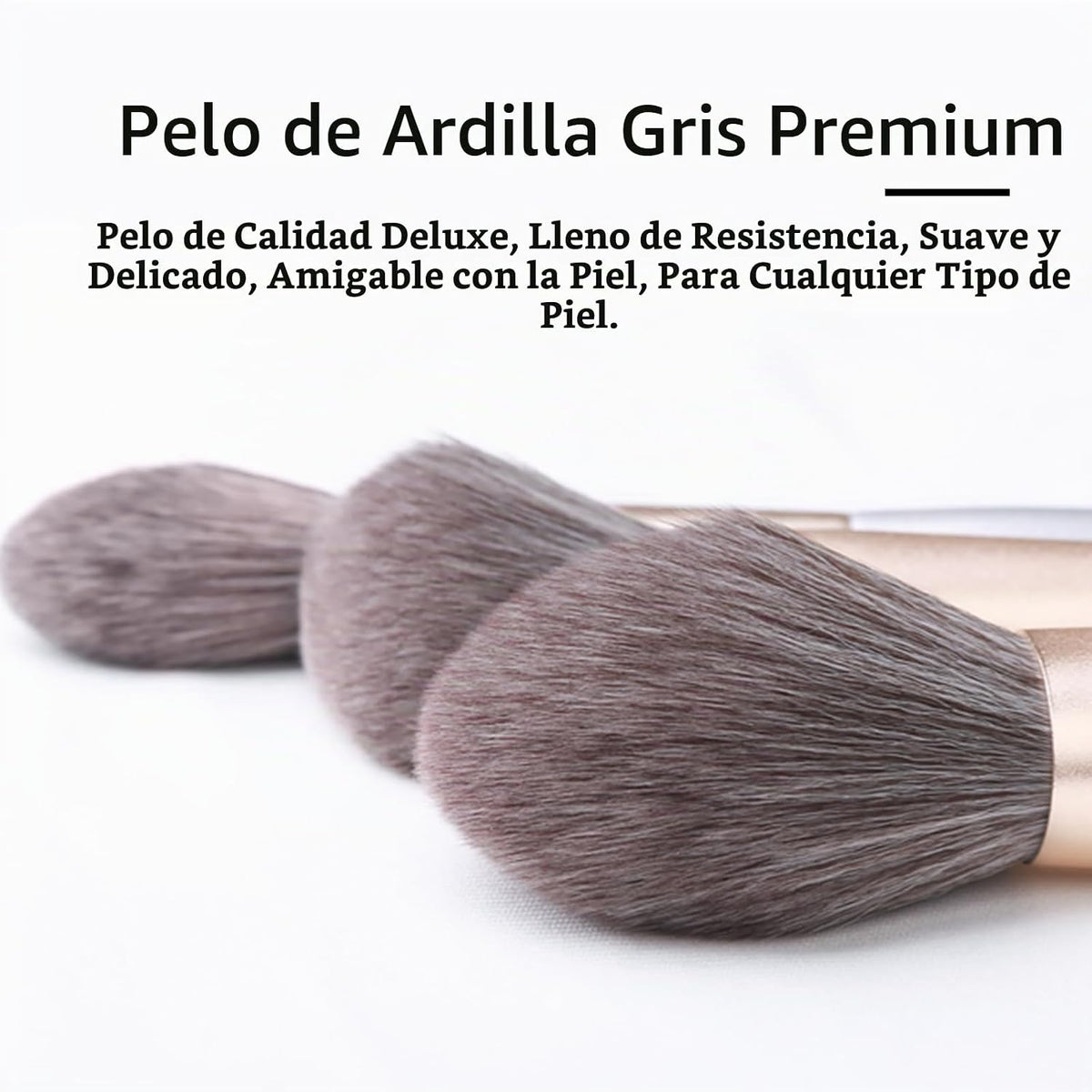 ENZO KEN Juego de brochas de maquillaje de cabello natural profesio...