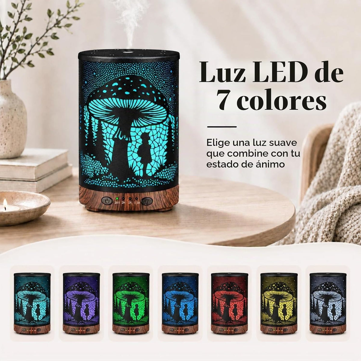 JOYOLO Difusor de aceite esencial de 4.1 fl oz de metal difusor de...