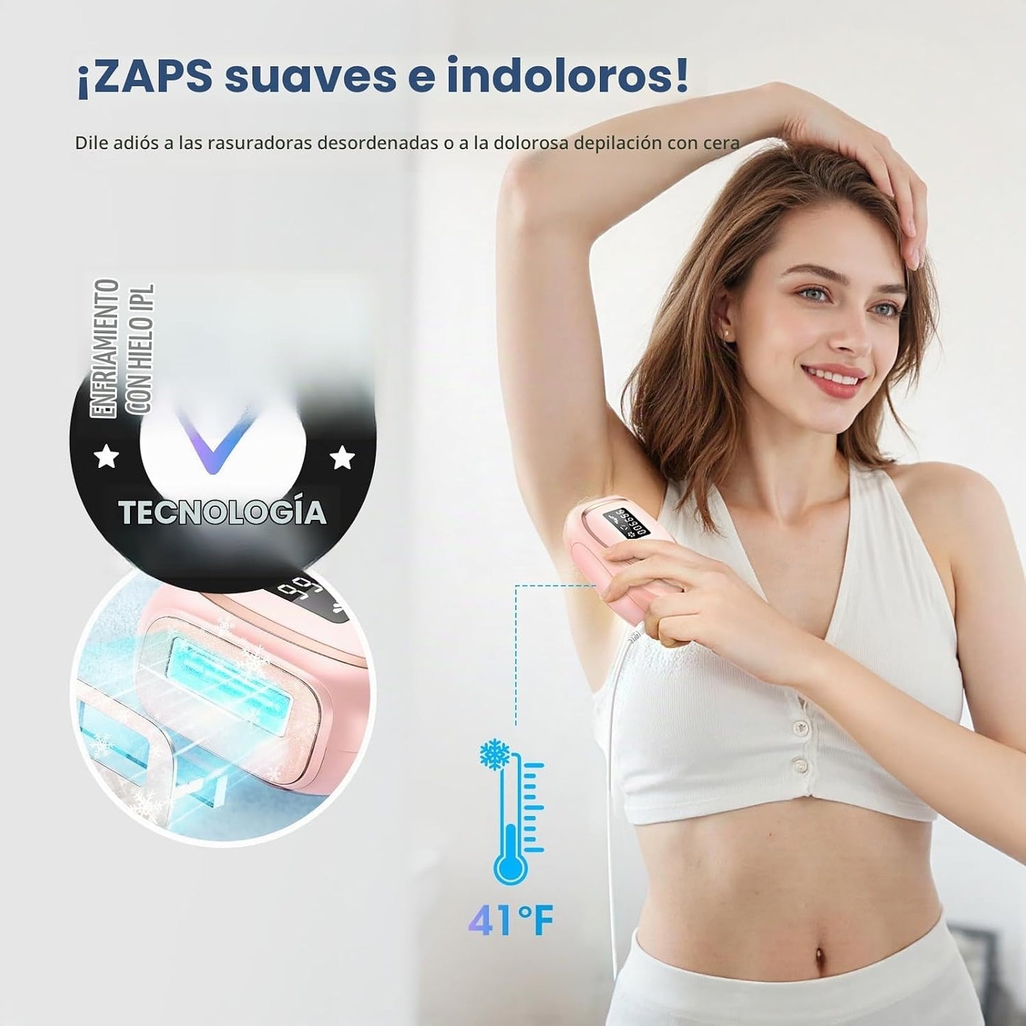 Dispositivo de depilación láser IPL para mujeres y hombres, contact...