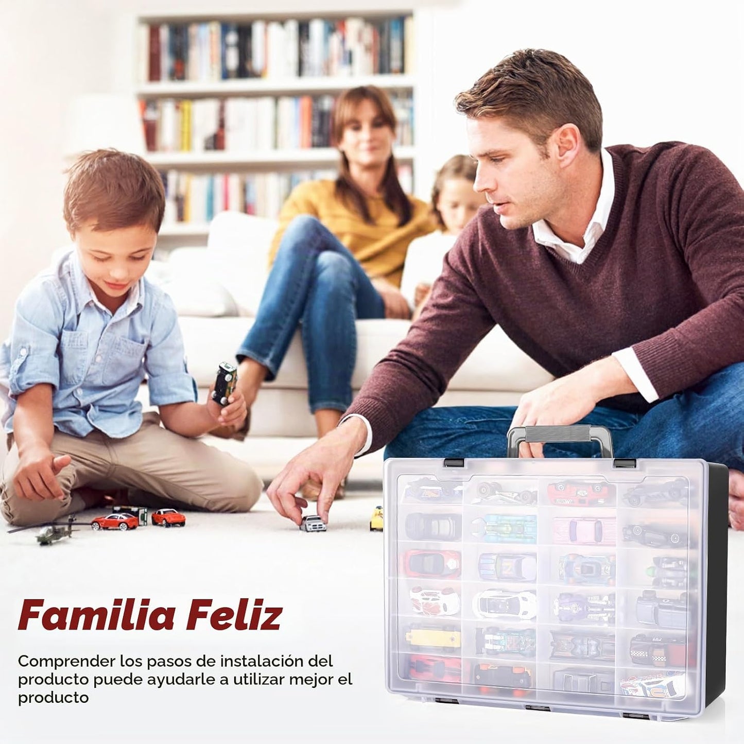 RHCOM Organizador de juguetes. 72 compartimentos. Caja de almacenam...