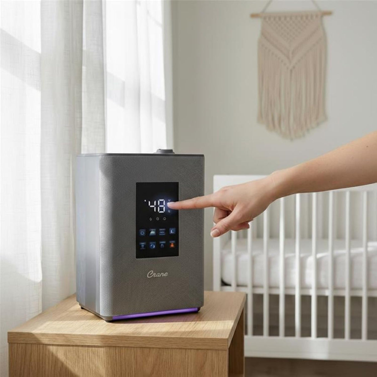 Crane Humidificador de niebla cálida y fría de 4.5L, humidificador...