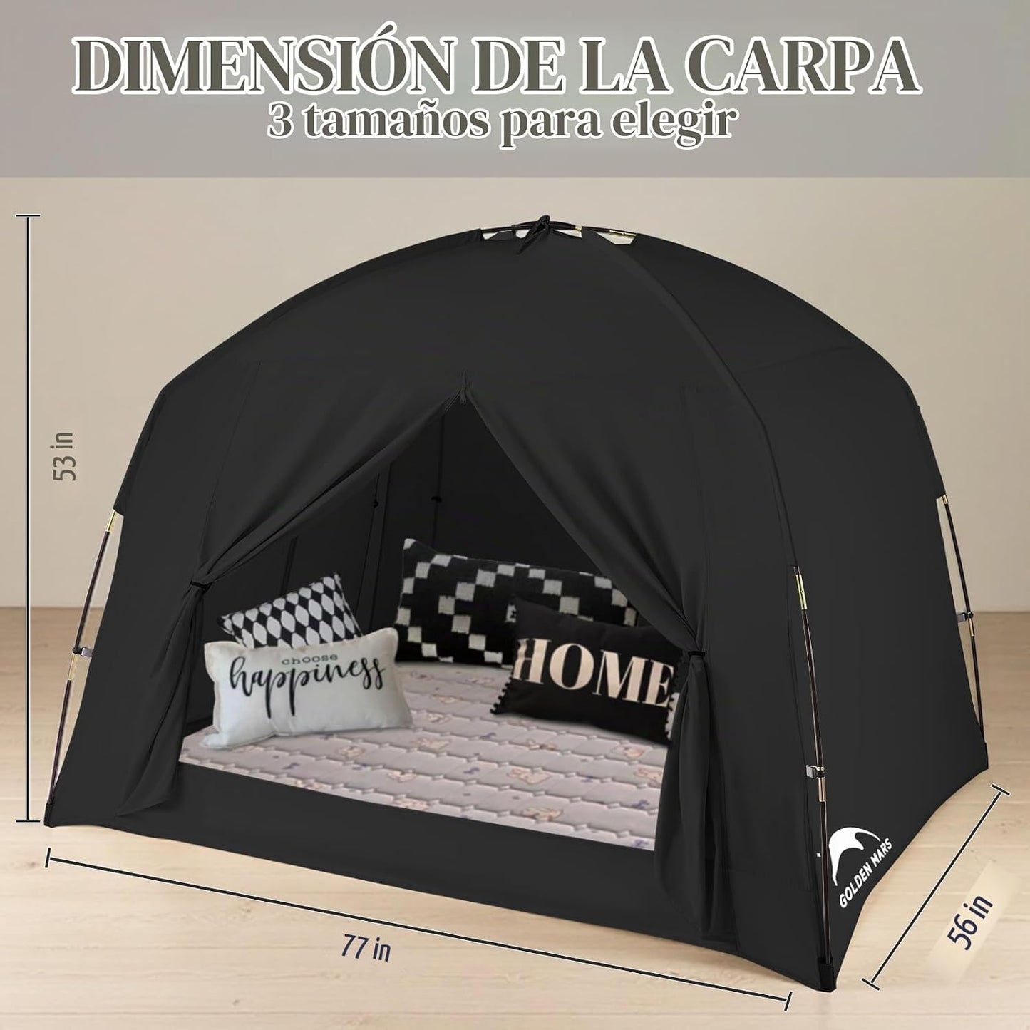 Tienda de campaña de cama matrimonial para niños y adultos, tiendas...