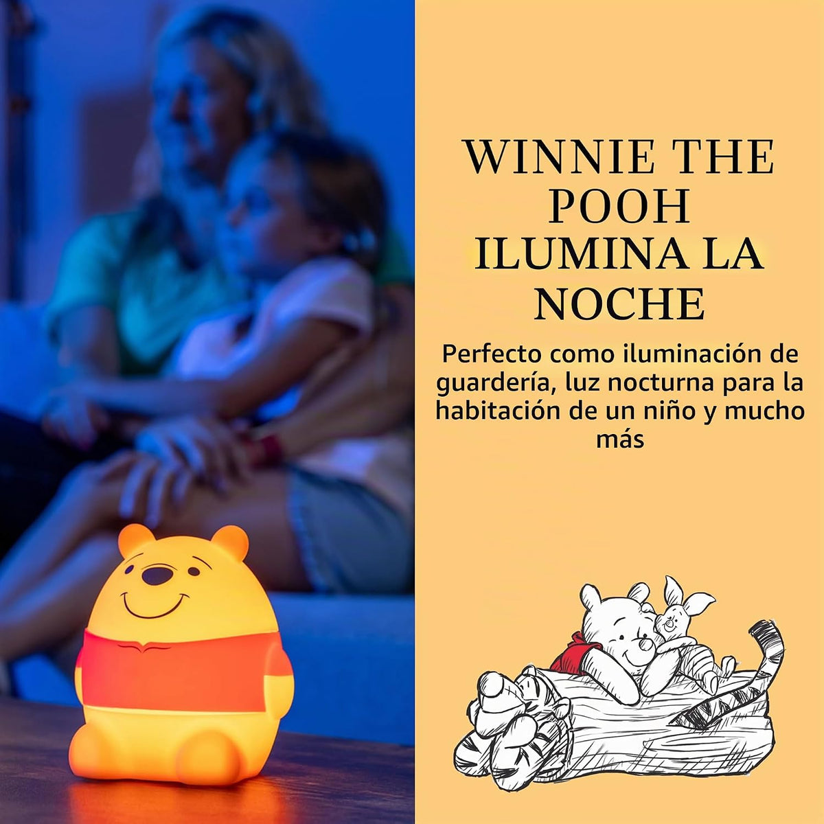 Disney Winnie el Oso Pooh Luz de Apretar, Luz Nocturna para Niños,...