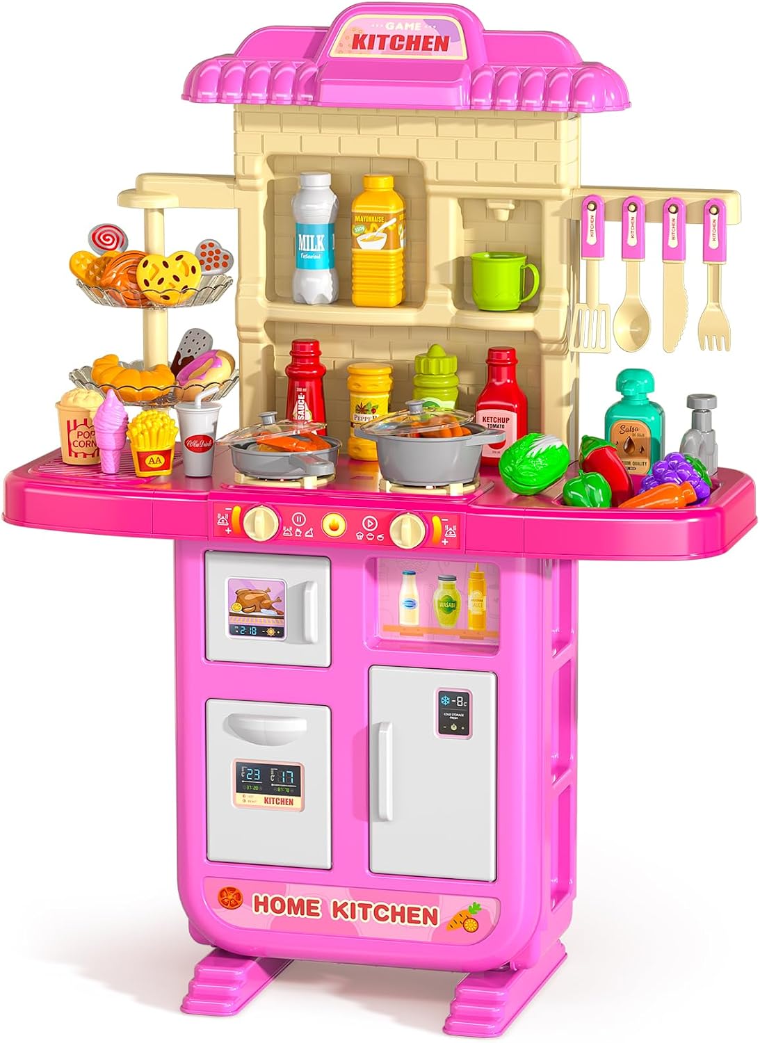 MSKOLER Juego de cocina para niñas, juguetes de cocina para niñas d...