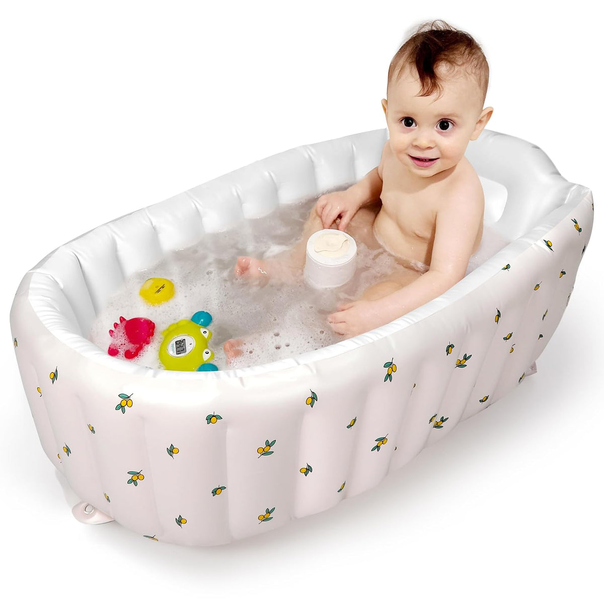 Mink - Tina inflable para bebé con bomba de aire incorporada, tina...
