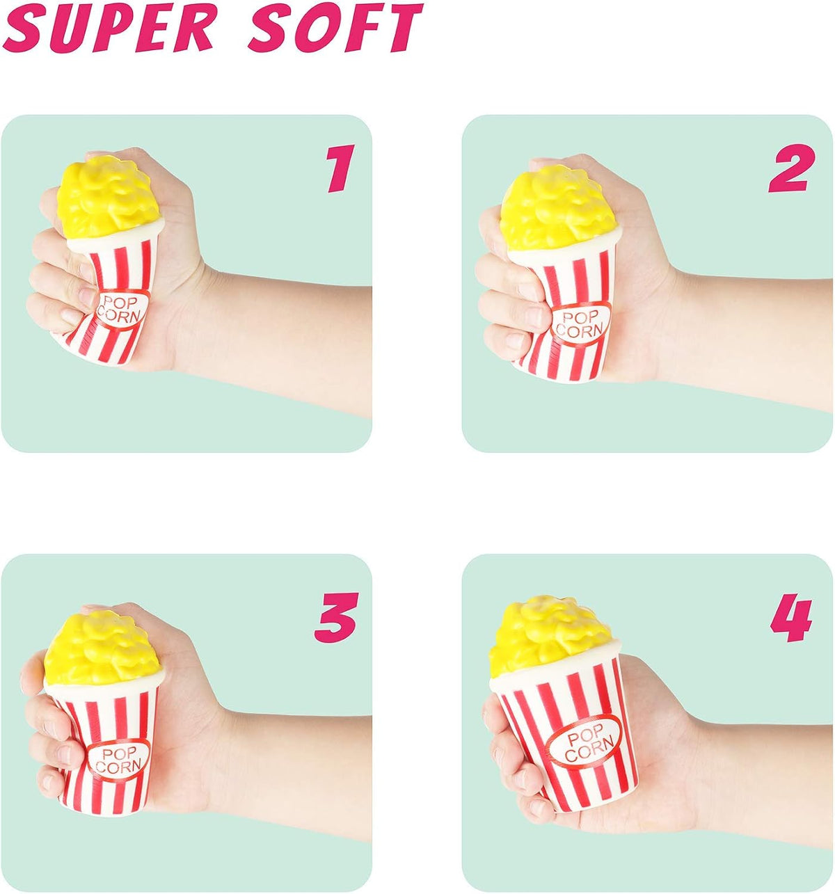 Slow Rising Jumbo Squishies - Paquete de 9 juguetes suaves Kawaii S...