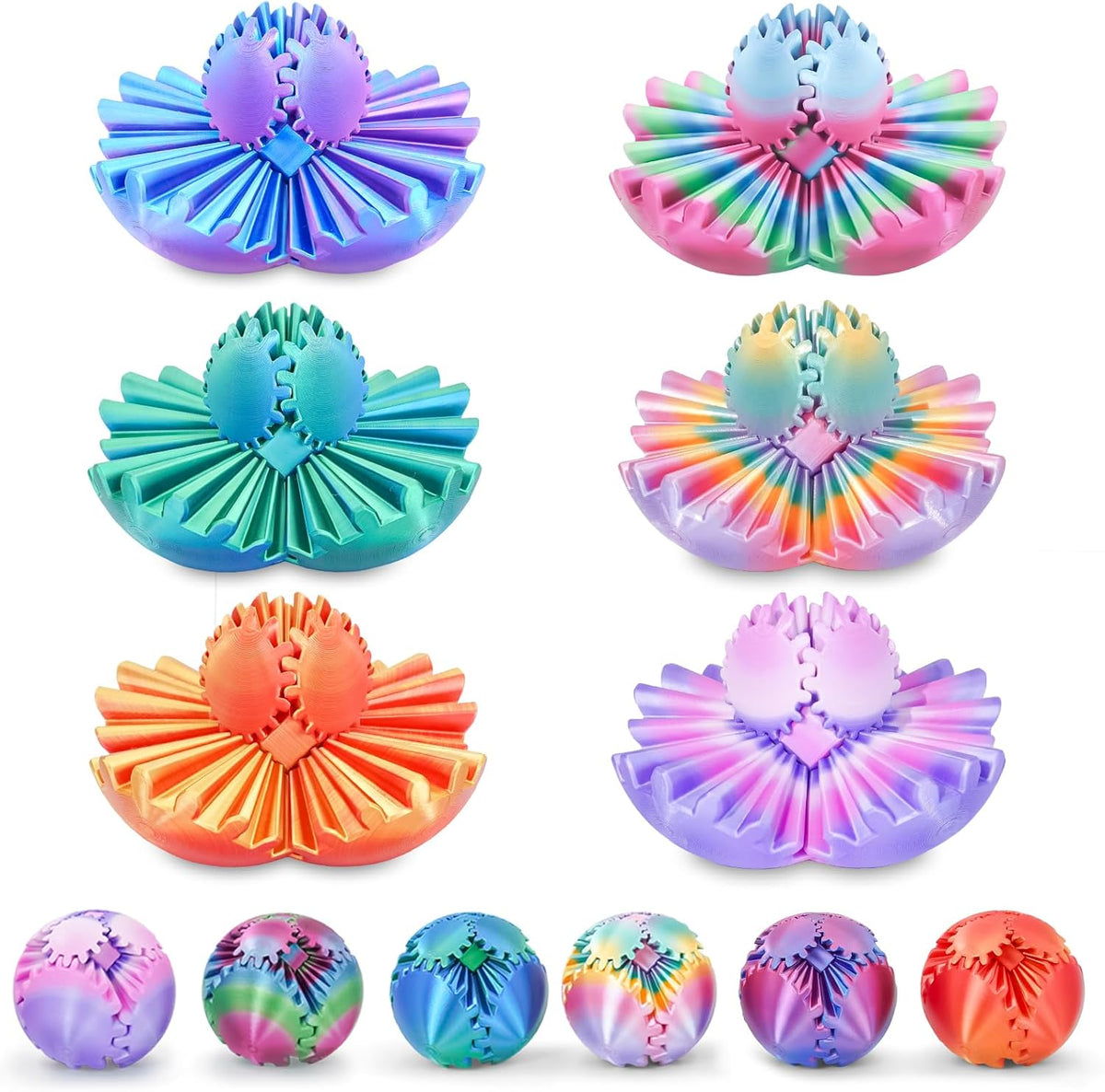 Bola de engranaje 3D impresa cubo Fidget Toy Toy Sphere Fidget Toys...