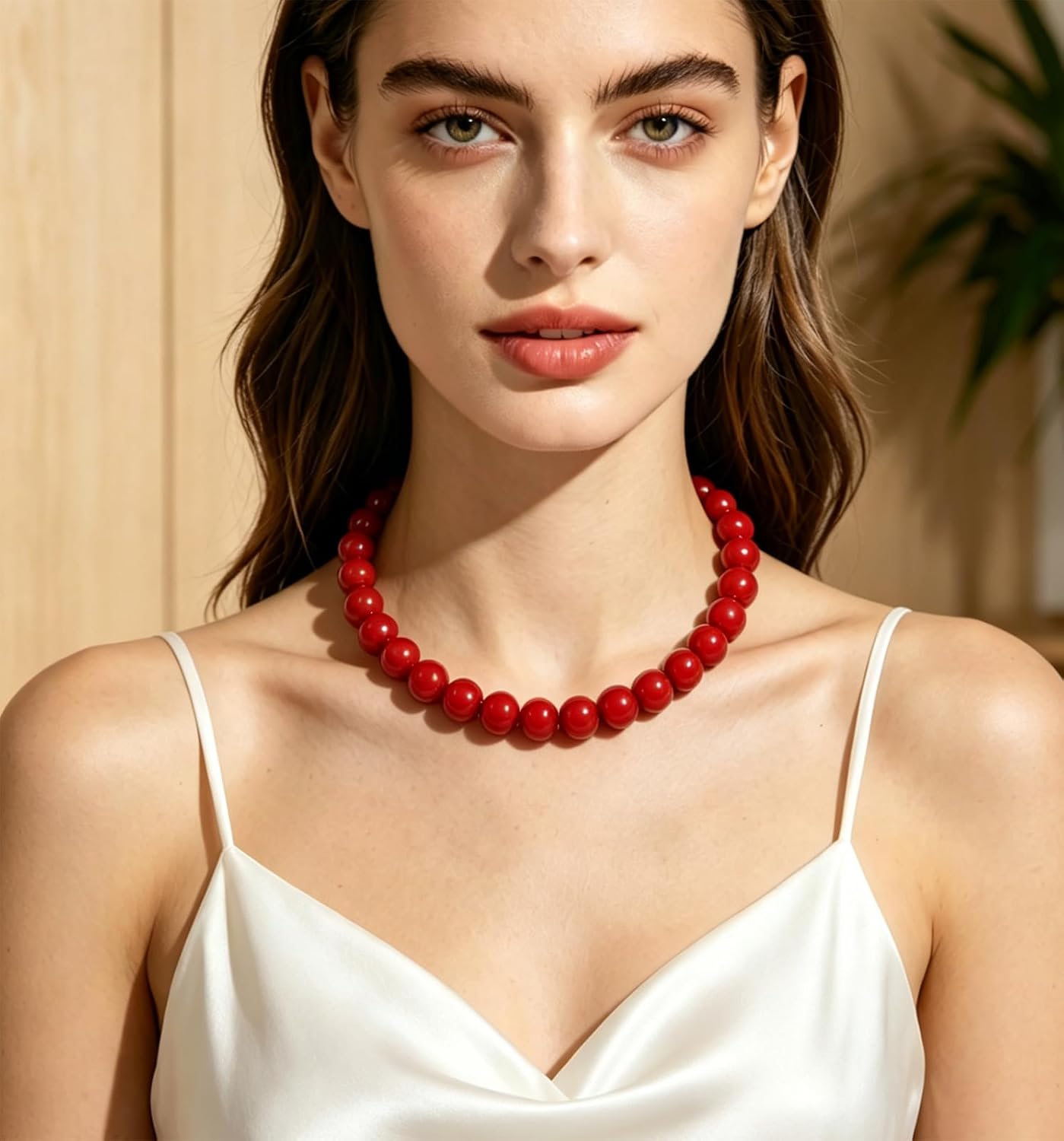 Lsljilidzsw Collar de cuentas gruesas para mujer, 0.631 pulgadas, c...