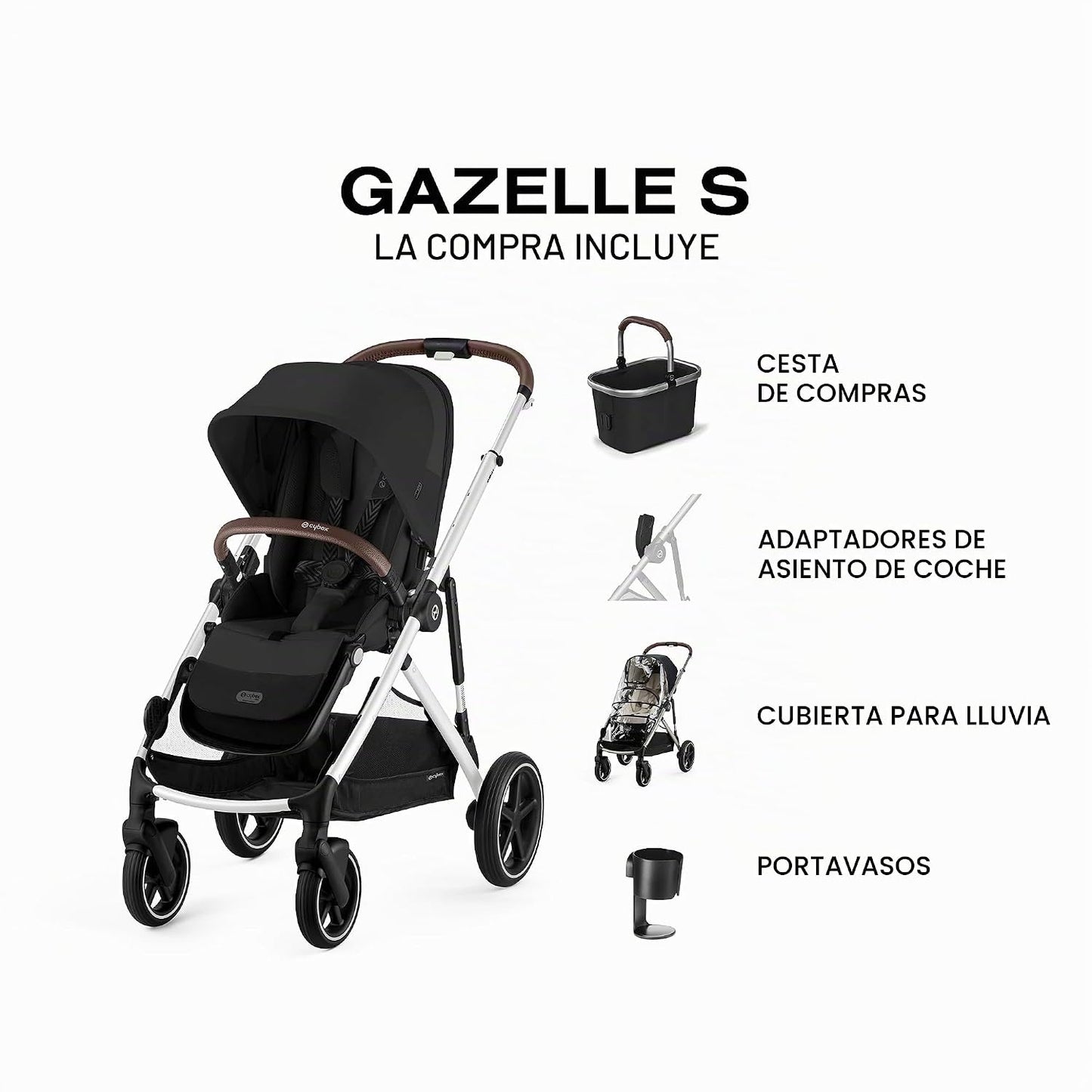 Cybex Gazelle S - Cochecito todo en uno para niños y bebés con más...