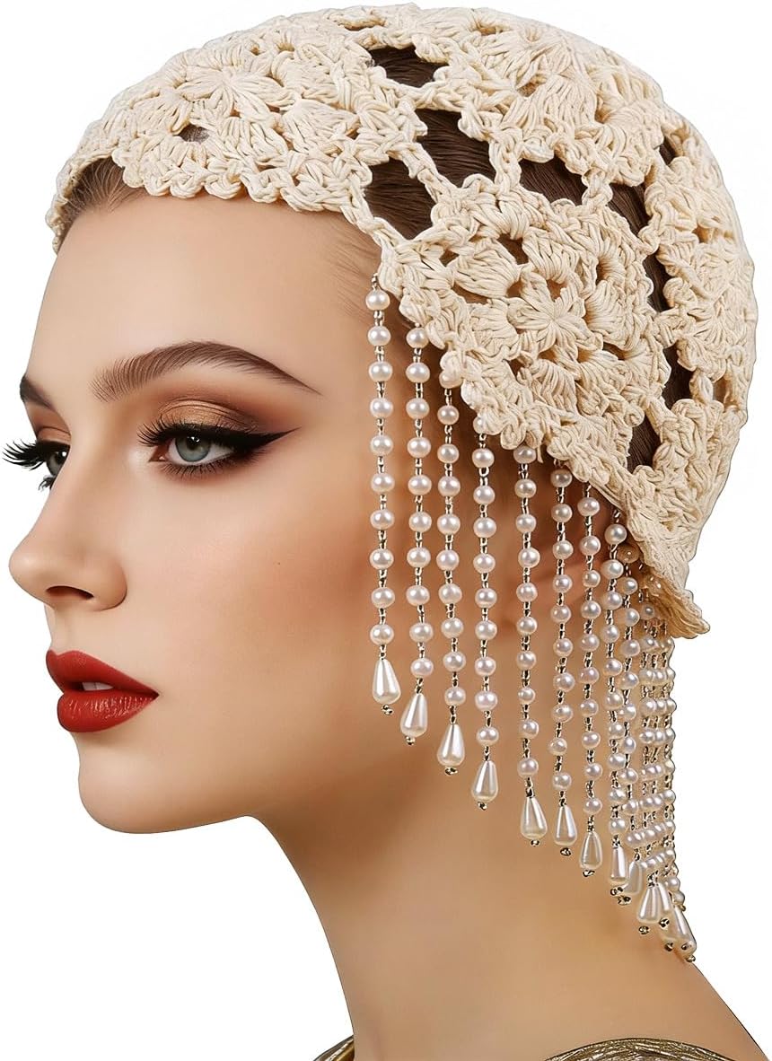LisLic Gorro holgado de ganchillo para mujer, bonito gorro de punto...