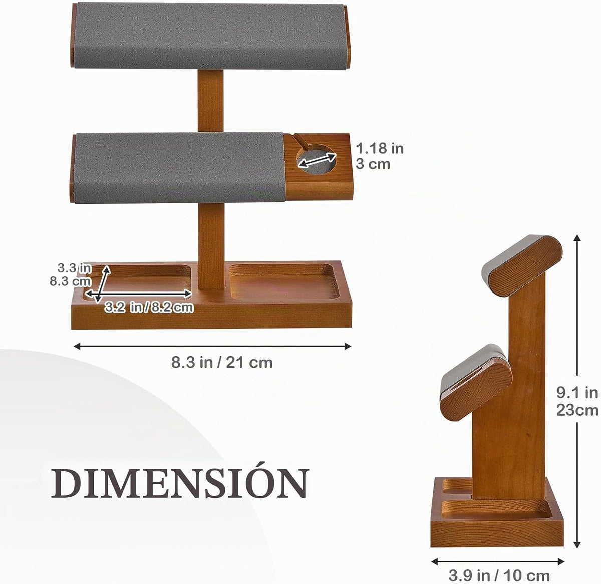 Soporte de exhibición de reloj de madera ProCase para hombres, torr...