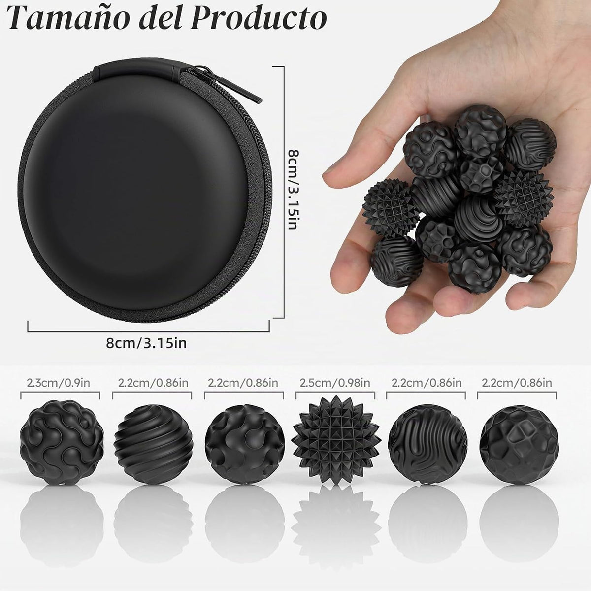 Bolas magnéticas de silicona, juguetes para ansiedad para adultos y...