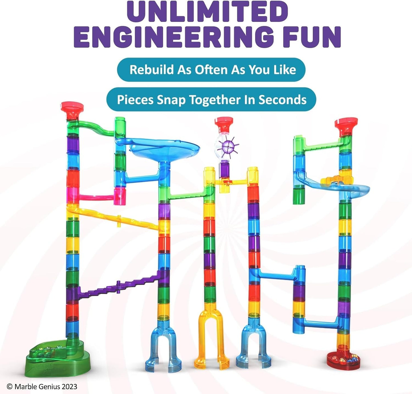 Marble Genius Marble Run Explorer Set, juguetes STEM y construcción...
