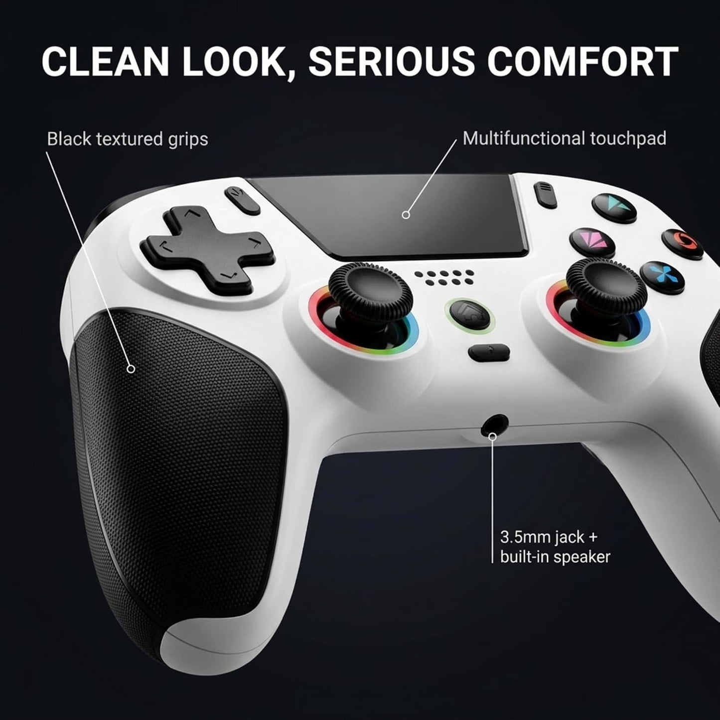 ZORVX Mando Inalámbrico Gaming Compatible con PS5, PC, iOS y Androi...
