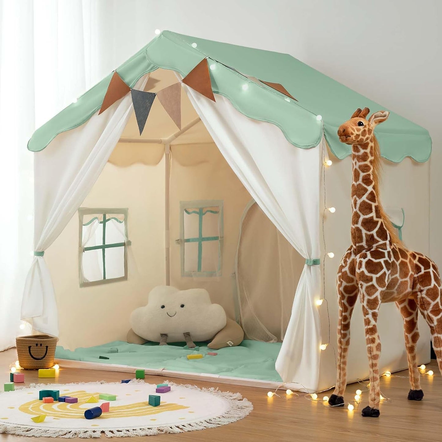 besrey Tienda de campaña para niños, tienda de campaña 2 en 1 con |...