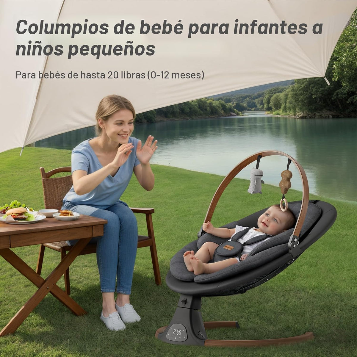 Columpios para bebés para infantes, Monamii Baby Swing, columpio in...