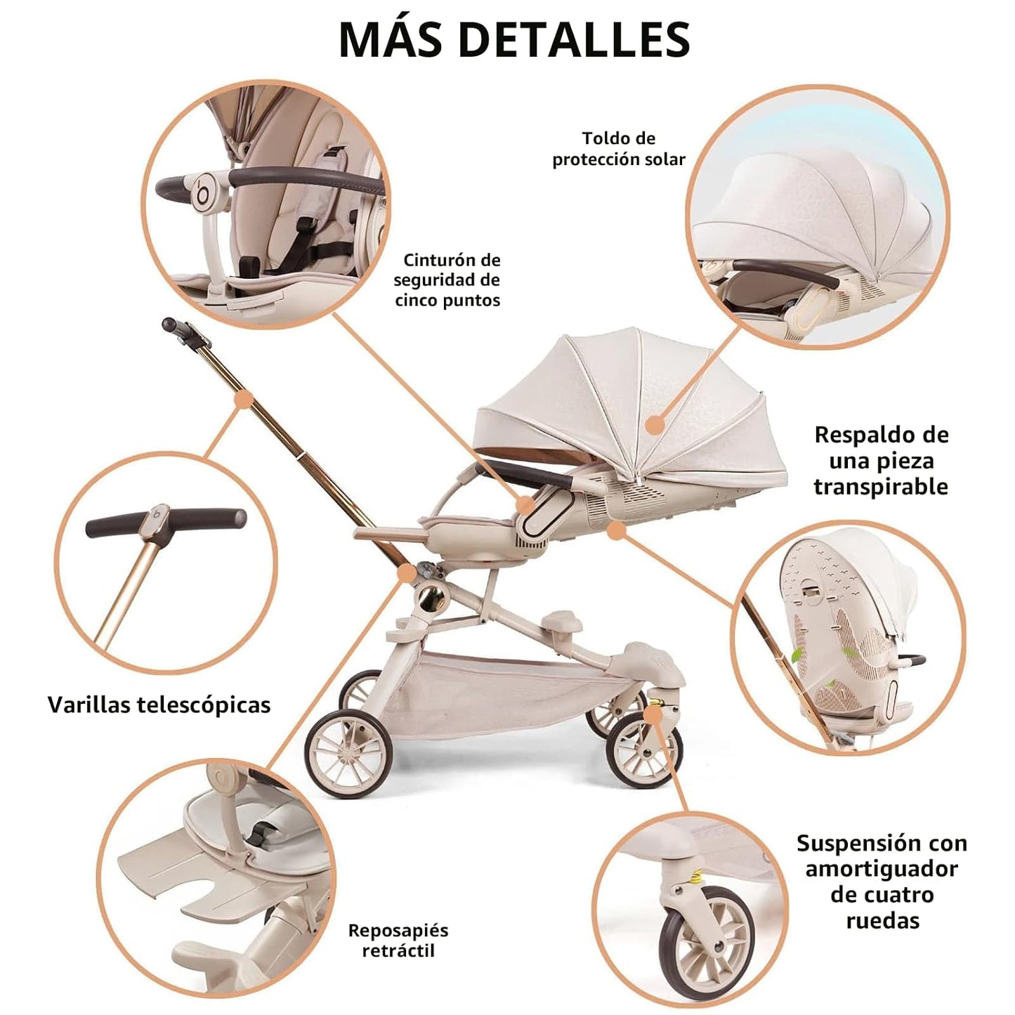 Cochecito plegable ligero para viajes de bebés y niños pequeños, as...