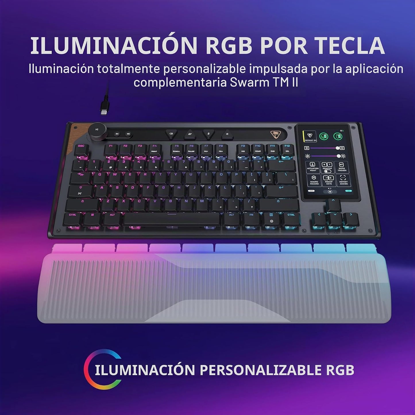 Turtle Beach Command Series KB7 TKL - Teclado para juegos con cable...