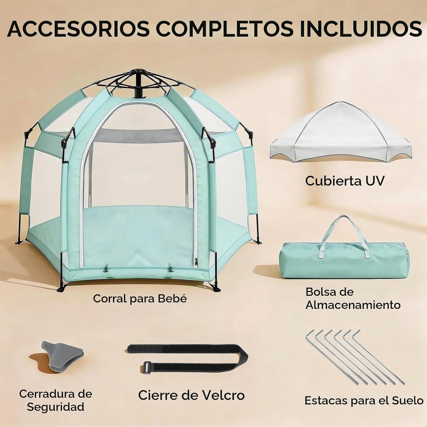 Palopalo Tienda de campaña de playa para bebé, toldo de protección...