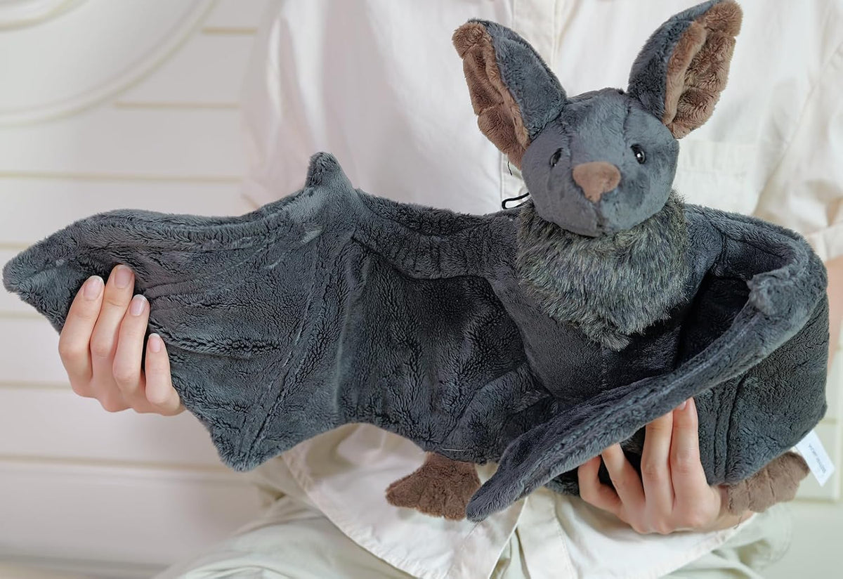 Enivtfz Muñecos de peluche grandes de murciélago, muñecas de murcié...